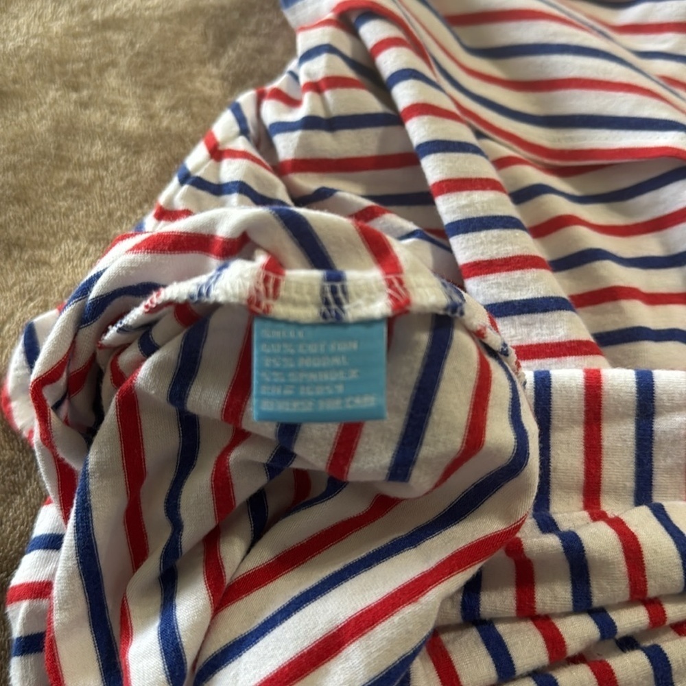 J.‎ McLaughlin Nicola Cotton Blend Striped Sleeveless Mini Dress - Picture 11 of 12